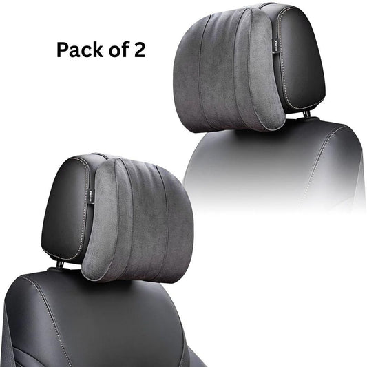 MIKANIX Premium Car Headrest Pillow (Pack of 2) – Neck & Cervical Spine Support for Comfortable Driving