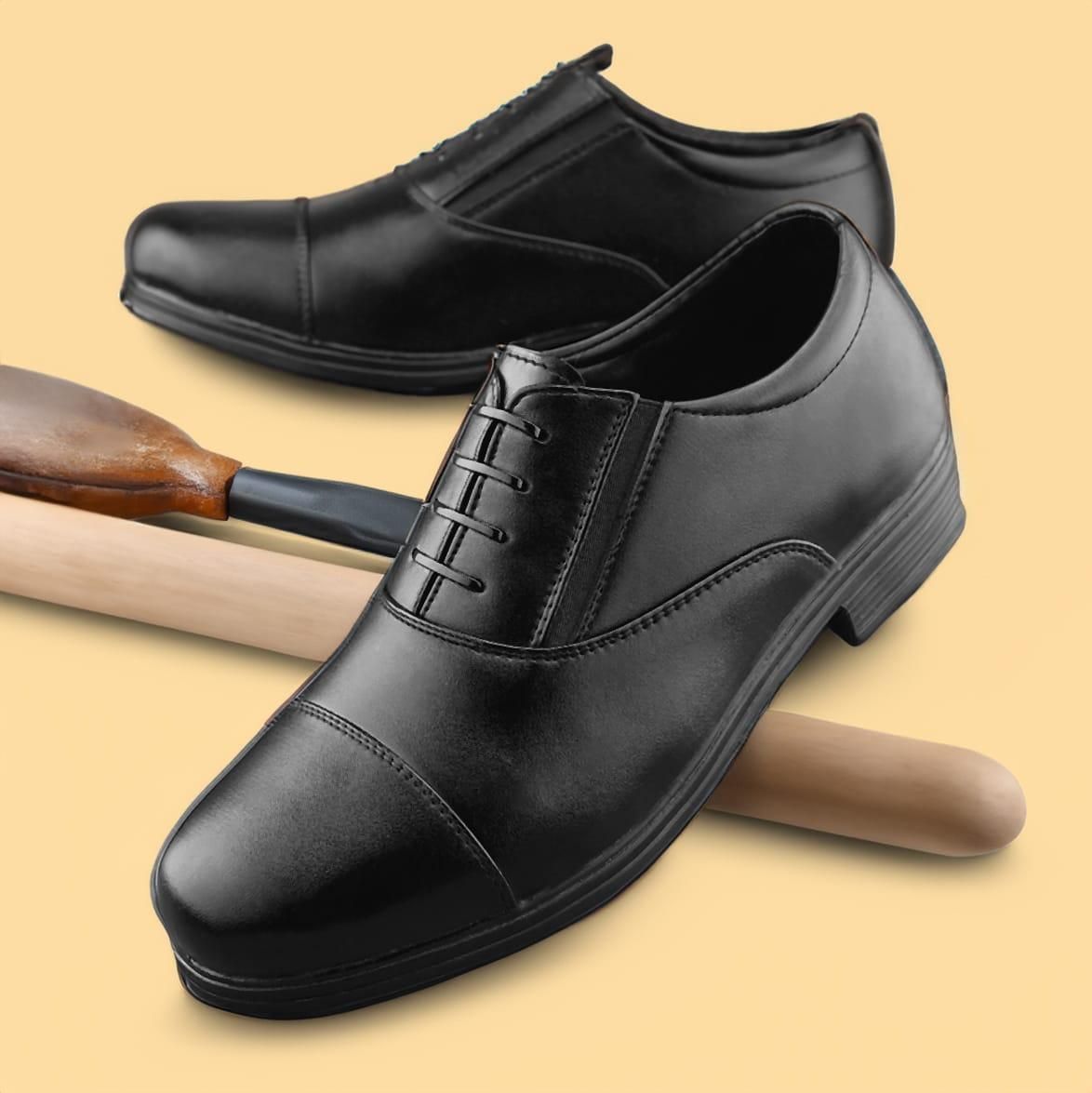 Men's Black Formal Lace-Up Shoes – Office & Party Wear with Airmix Sole | UK Size 6 to 10