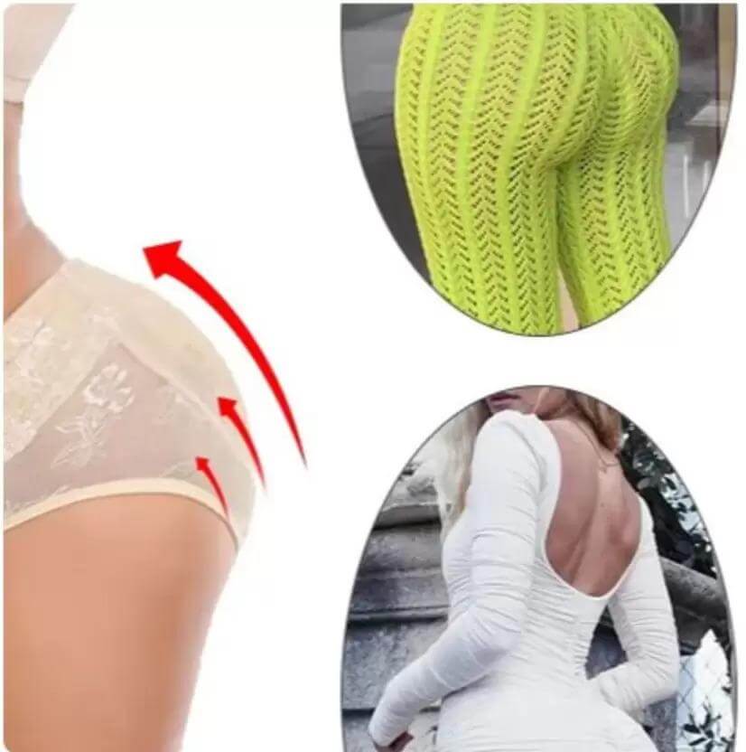 women butt lifter showing closeup in whit background