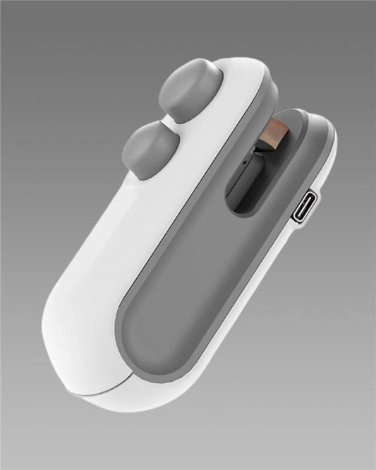 Portable 2-in-1 Mini Bag Sealer with Cutter | USB Rechargeable, Magnetic Back, Compact Design | Heat Sealer for Plastic Bags, Snacks & Food Storage