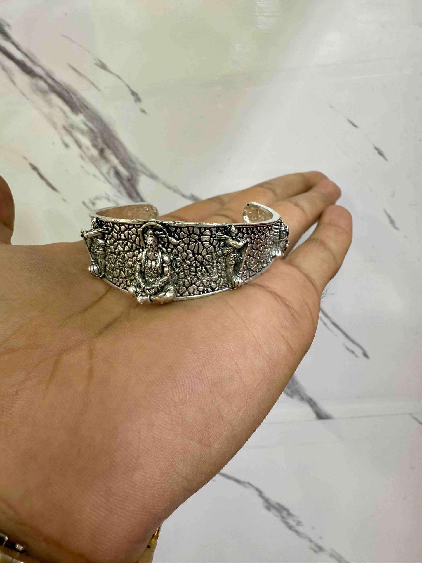 Hanumanji Kada Bracelet for Men – Stainless Steel Religious Kada | Free Size | Rust-Resistant | Symbol of Strength & Devotion