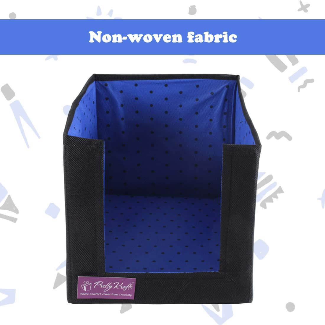 Black and blue non-woven fabric product with a visible brand label on a white background.