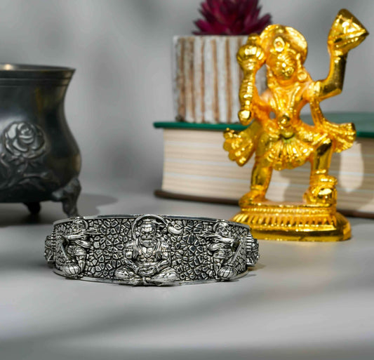 Hanumanji Kada Bracelet for Men – Stainless Steel Religious Kada | Free Size | Rust-Resistant | Symbol of Strength & Devotion