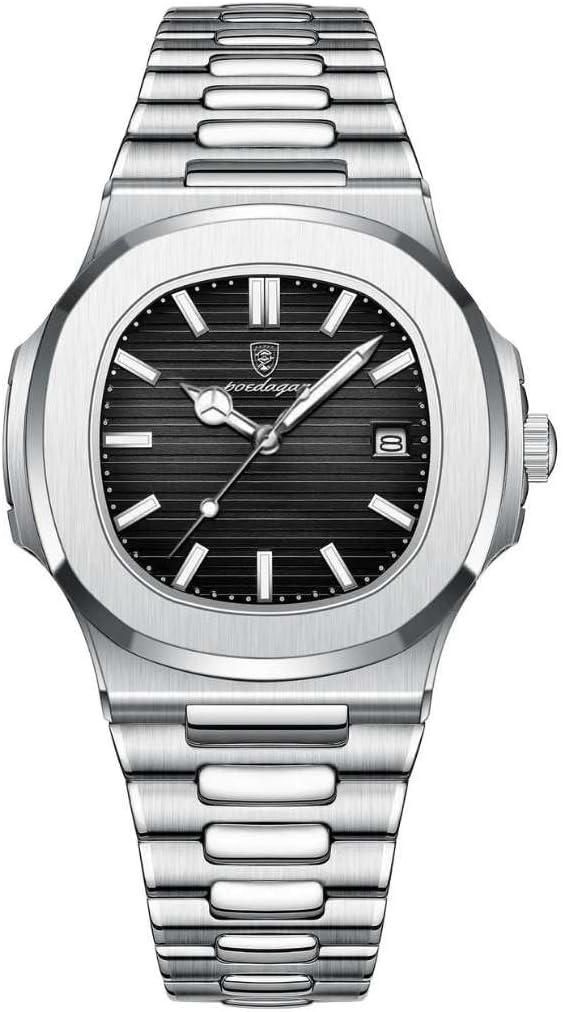 Luxury Stainless Steel Analog Watch for Men | Classic Black Dial | Premium Metal Strap | Formal & Casual Wrist Watch – Stylish Timepiece (Pack of 1)