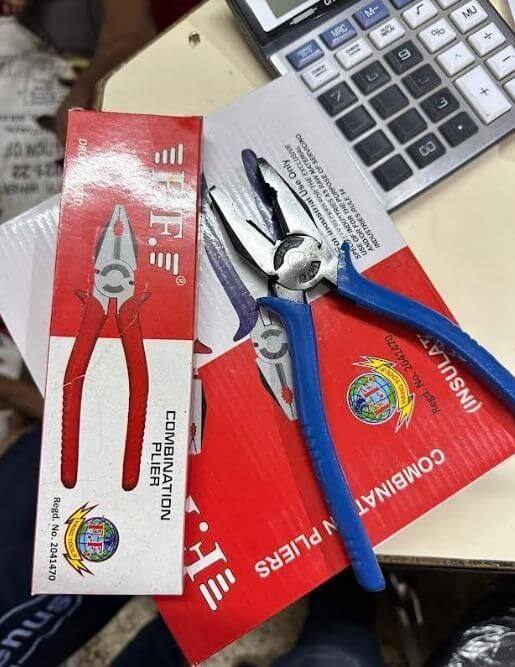 Heavy-Duty Combination Plier with Insulated Grip - Designer Hand Tool Kit (Pack of 1) | Durable Steel Build for Electrical, Household & DIY Use