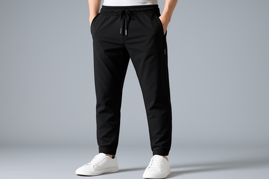 High Resolution Black Joggers