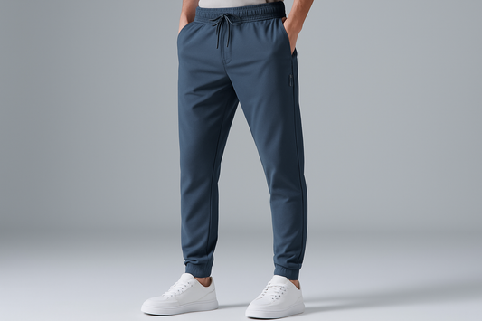 High Resolution Blue-Gray Joggers
