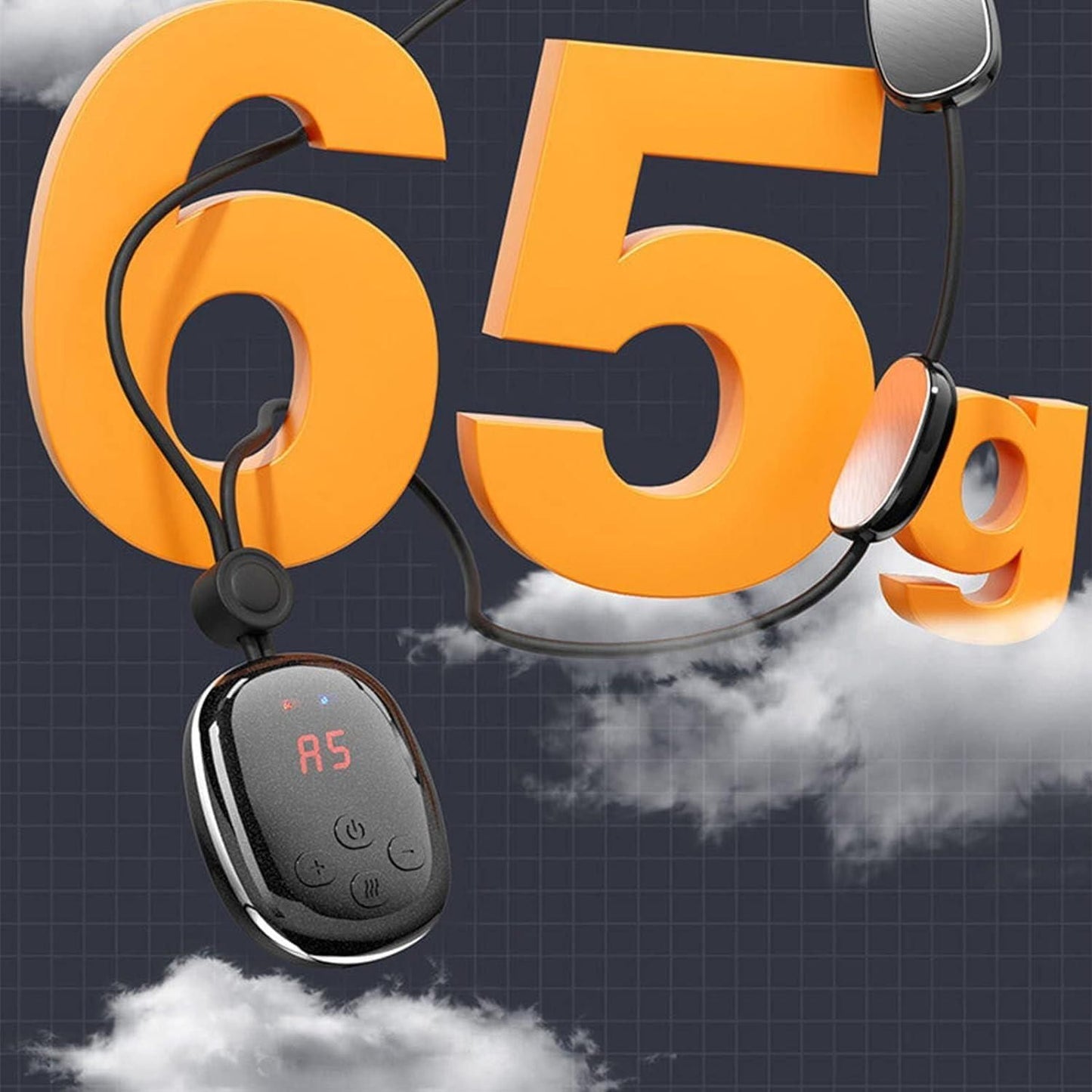 Lightweight smart neck massager weighing only 65 grams