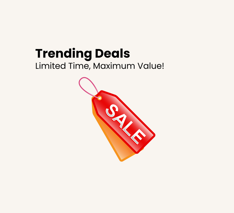Trending Deals Banner - Sale tag image showcasing limited-time offers and maximum savings at UrbanAvi Store
