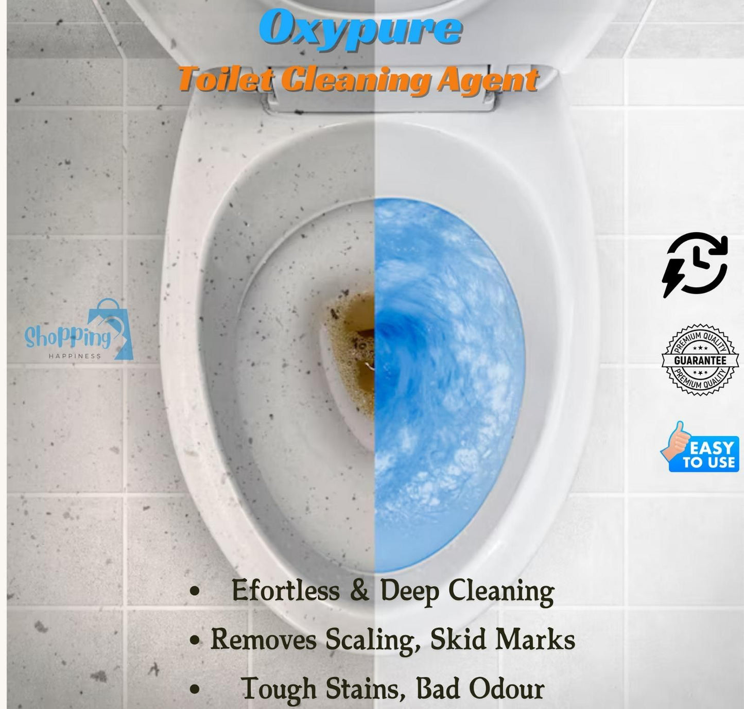 OxyPure Toilet Cleaning Agent – Pack of 2 (100gm Each) | Powerful Stain Remover, Deep Clean & Odor Eliminator | Anti-Bacterial Formula for Toilet Bowl & Bathroom Hygiene
