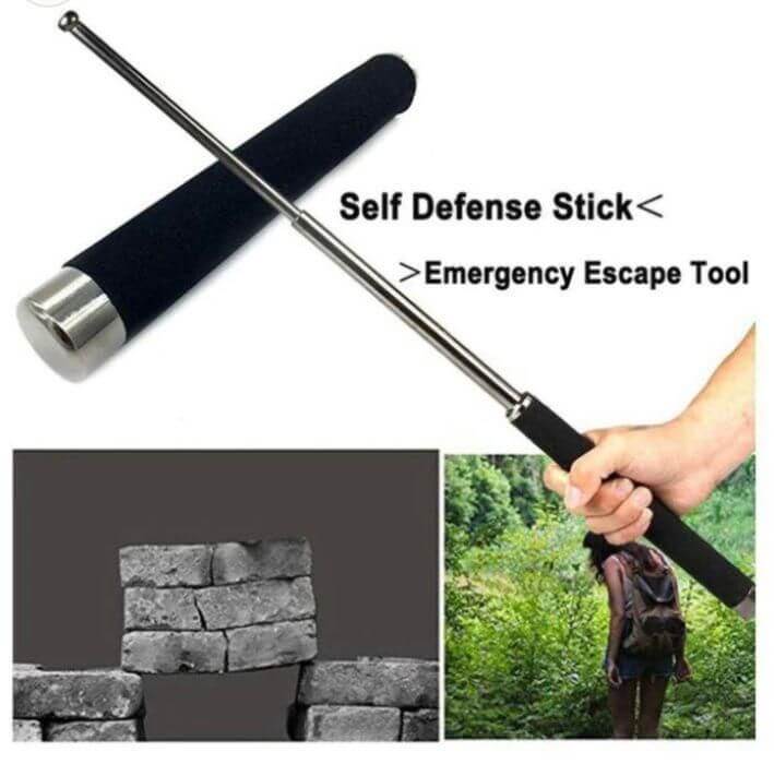 Extendable Telescopic Stainless Steel Pointer Stick with Sponge Grip & Nylon Cover | Foldable Teaching Tool for Presentations, Teachers, Trainers & Guides