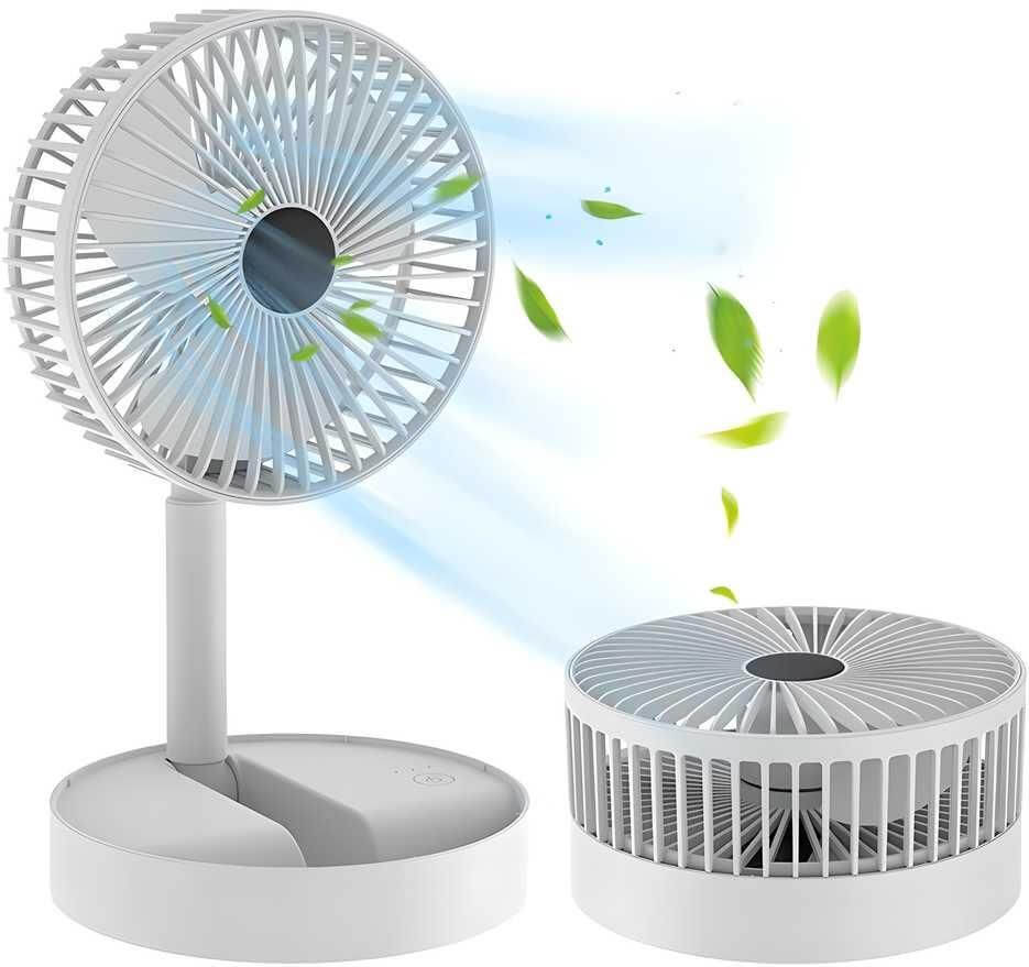 Powerful Rechargeable Foldable High-Speed Desk Fan | Portable & USB Charging