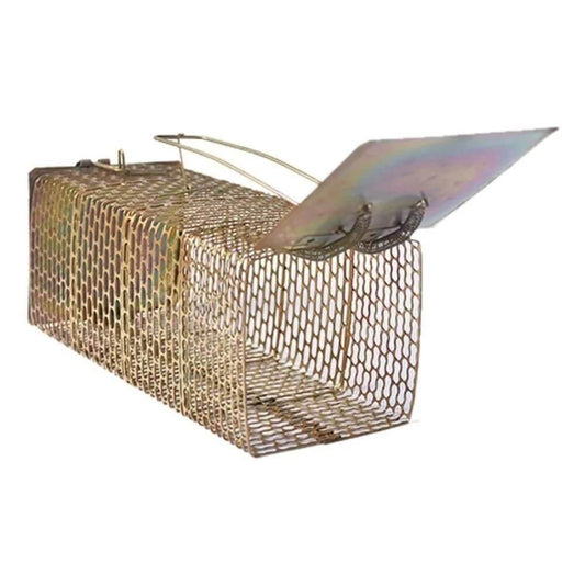 Heavy-Duty Iron Mouse Trap Cage (Pinjra) for Rats & Mice – Humane & Reusable Rodent Catcher with Auto-Lock Door | Durable Rust-Resistant Metal | Safe for Home, Kitchen, Garden, Shops & Warehouses – Easy to Use & Clean