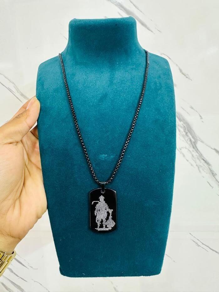 Hanuman Chalisa Pendant Locket with Chain – Waterproof Mini Book Inside, Stainless Steel Religious Jewelry for Men & Women | Spiritual Wear for Daily Use, Gifting & Protection