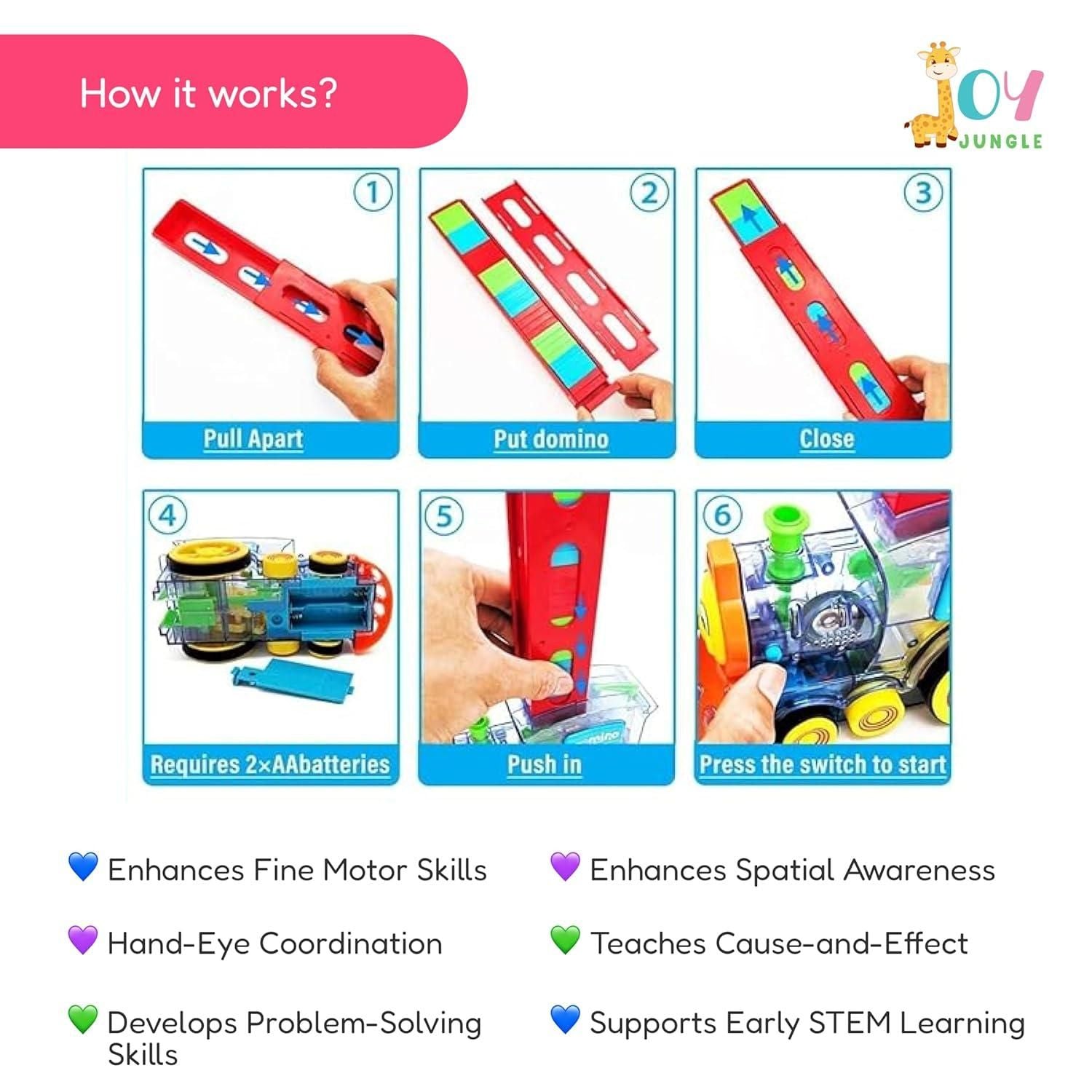 Toy assembly instructions with colorful components and a toy brand logo.