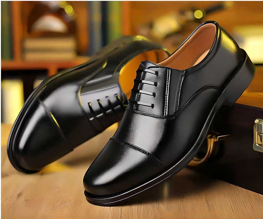 Men's Black Formal Lace-Up Shoes – Office & Party Wear with Airmix Sole | UK Size 6 to 10