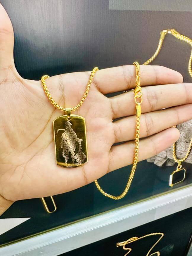 Hanuman Chalisa Pendant Locket with Chain – Waterproof Mini Book Inside, Stainless Steel Religious Jewelry for Men & Women | Spiritual Wear for Daily Use, Gifting & Protection