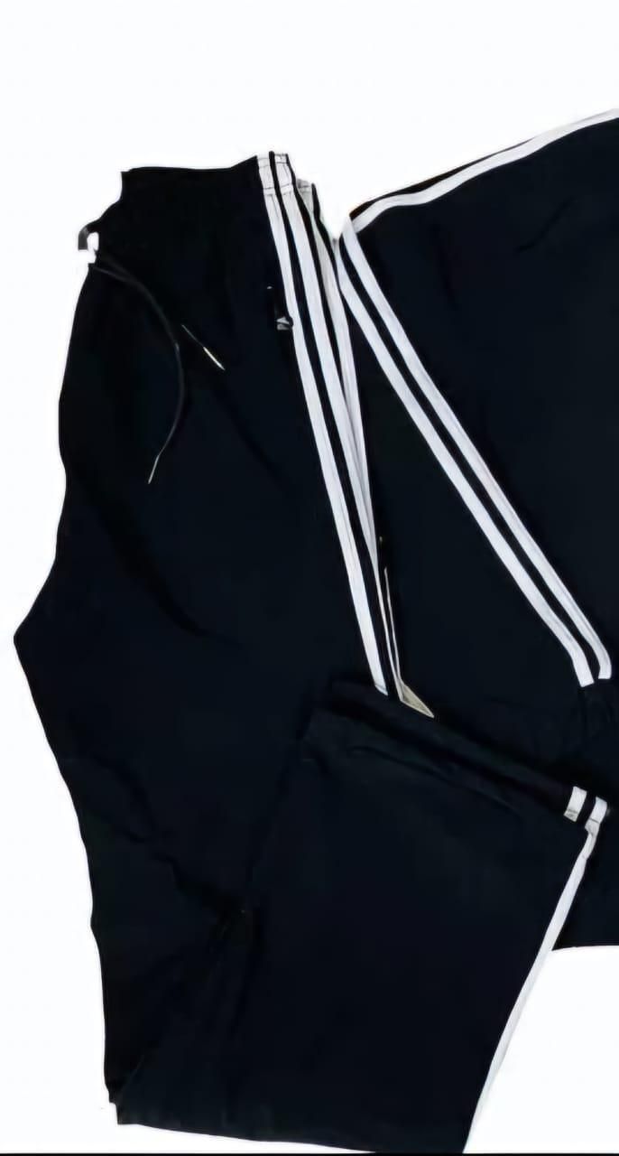 Men's Tracksuit Set – 4-Way Stretch Polyester Jacket & Pants with Side Stripes | Full Zip Athletic Sportswear | Gym, Running, Casual Wear (Black)