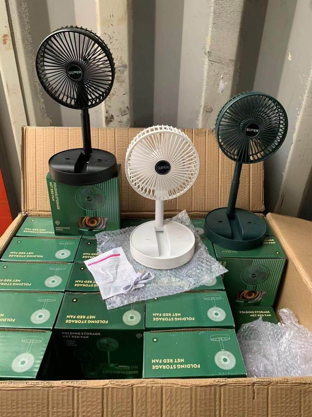 Powerful Rechargeable Foldable High-Speed Desk Fan | Portable & USB Charging