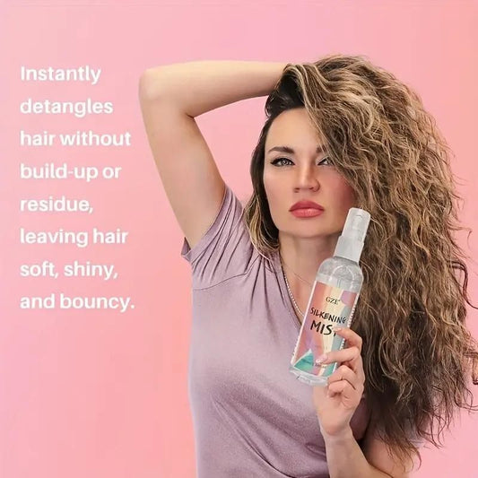 GZE Silkening Hair Mist – 200ML (Pack of 2) | Smooth, Shiny & Frizz-Free Hair Serum Spray