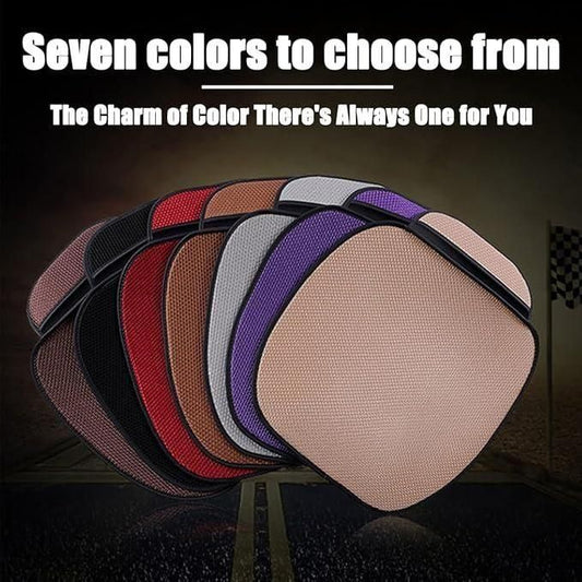 Premium Ice Silk Car Seat Cushion (Pack of 5) – Universal Fit with Storage Pocket | Multicolor