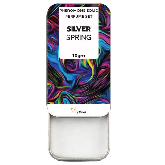 TryOnes Pheromone Solid Perfume for Men & Women | Silver Spring Fragrance | Long-Lasting, Allure-Boosting Solid Scent | Portable Tin | 10gm x 2 (Total 20gm)