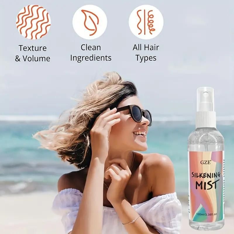 GZE Silkening Hair Mist – 200ML (Pack of 2) | Smooth, Shiny & Frizz-Free Hair Serum Spray - UrbanAvi Store