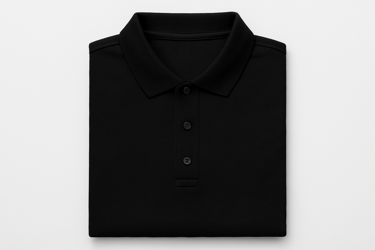 Black Folded Polo
