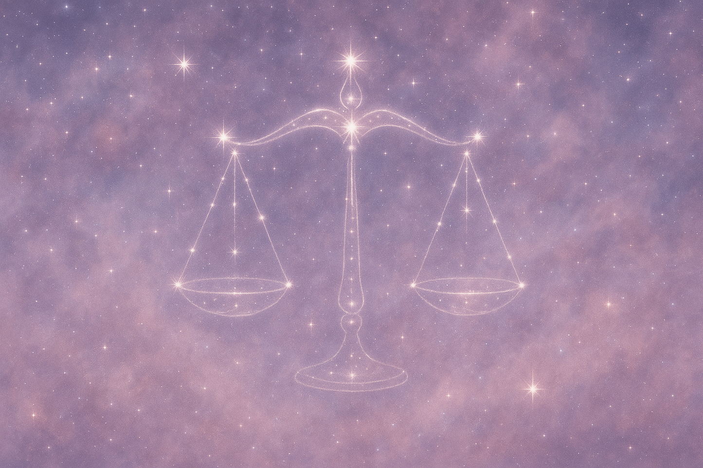 Zodiac sign of Libra on a starry night sky background